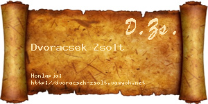 Dvoracsek Zsolt névjegykártya