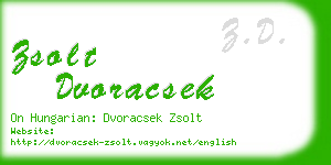 zsolt dvoracsek business card